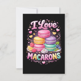 Cartão De Agradecimento Sweet Love Macarons