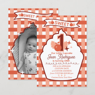 Cartão De Agradecimento Sweet One Photo Invitations Flat Thank You Card