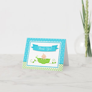 Cartão De Agradecimento Sweet Pea Boy Thank You Card Folded Note Card