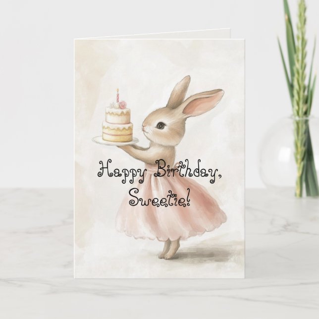CARTÃO DE AGRADECIMENTO SWEETIE BIRTHDAY CARD (Frente)