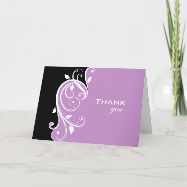 Cartão De Agradecimento Swirl Obrigado (Frente)