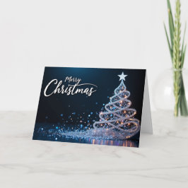 Cartão De Agradecimento Swirling Lights – Merry Christmas Elegance