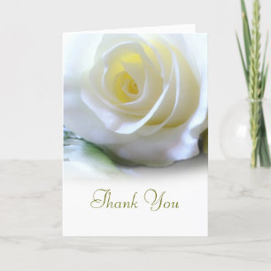 Cartão De Agradecimento Sympathy Funeral Floral White Rose Thank You