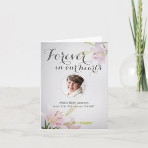 Cartão De Agradecimento Sympathy Memorial Thank You Note Card with Photo