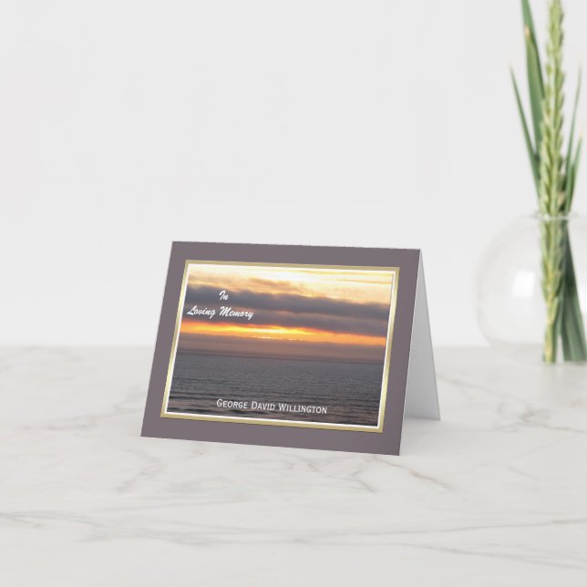 Cartão De Agradecimento Sympathy Thank You Note Card  -- Custom Front (Frente)