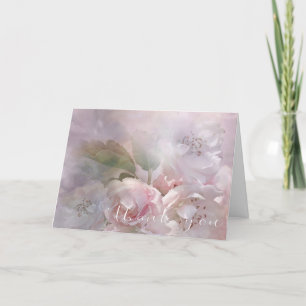 Cartão De Agradecimento Sympathy White Pink Blossoms THANK YOU   PHOTO