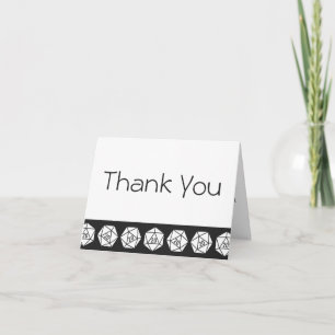 Cartão De Agradecimento Tabletop Chic in Black Thank You Card