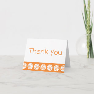 Cartão De Agradecimento Tabletop Chic in Orange Thank You Card