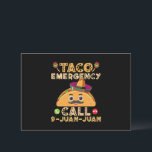 Cartão De Agradecimento Taco Emergency Call Funny Cinco de Mayo Mexicano<br><div class="desc">Taco Emergency Call Funny Cinco de Mayo Mexicano</div>