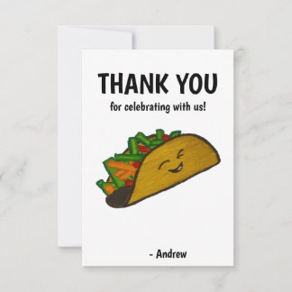 Cartão De Agradecimento Taco Obrigado