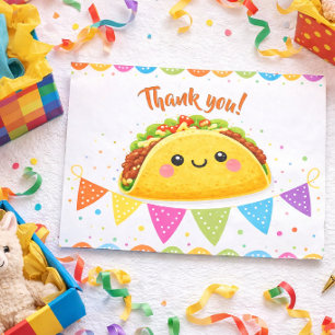 Cartão De Agradecimento Taco sobre um Chá de Bebê