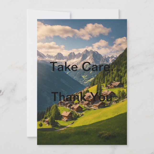 Cartão De Agradecimento Take Care Thank You Card – Elegant Greetings (Frente)