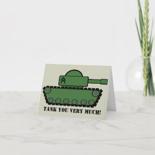 Cartão De Agradecimento Tank Party Thank You