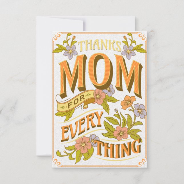 Cartão De Agradecimento Tanques mãe para tudo (Frente)