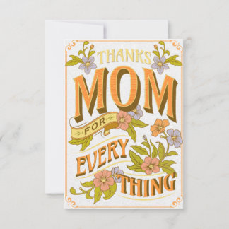 Cartão De Agradecimento Tanques mãe para tudo