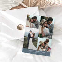Tanto Amor Elegante Foto de Casamento Azul Ardósia