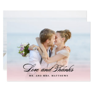 Cartão De Agradecimento Tão apaixonado Casamento Obrigado Foto