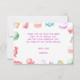 Cartão De Agradecimento Tão doce de ser... aniversário de criança