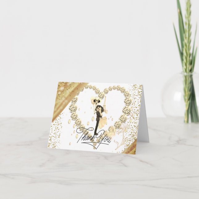 Cartão De Agradecimento Tarjeta con agradecimiento con corazón (Frente)