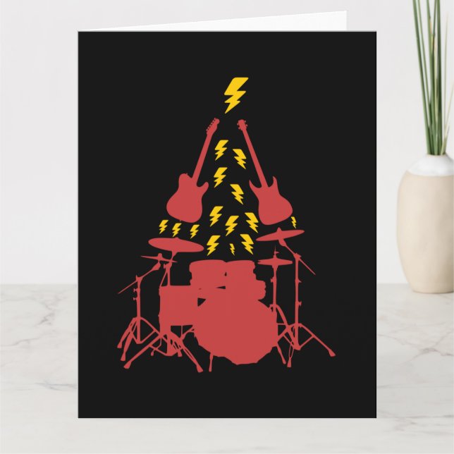 Cartão De Agradecimento Tarjeta de navidad ideal rockeros - árbol navideño (Frente)