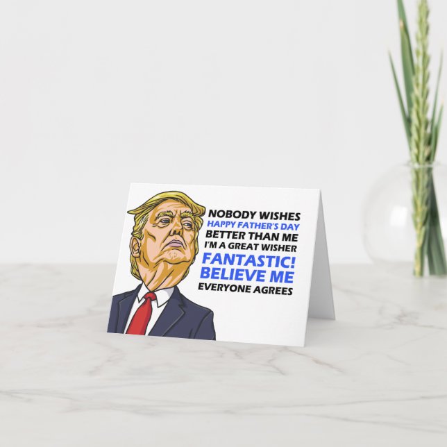 Cartão De Agradecimento Tarjeta Funny Fathers Day Card - Donald Trump Card (Frente)