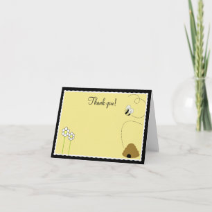 Cartão De Agradecimento {TBA} Bee Happy Bumble Bee Dobrou Obrigado
