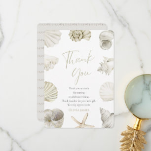 Cartão De Agradecimento Te vejo em breve chá de fraldas