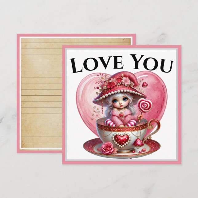 Cartão de Agradecimento Teacup Cuties (Frente/Verso)