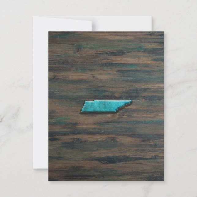 Cartão De Agradecimento Teal da Forma do Tennessee (Frente)