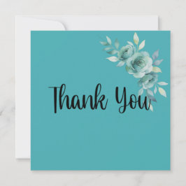 Cartão De Agradecimento Teal Whisper Blooms Wedding