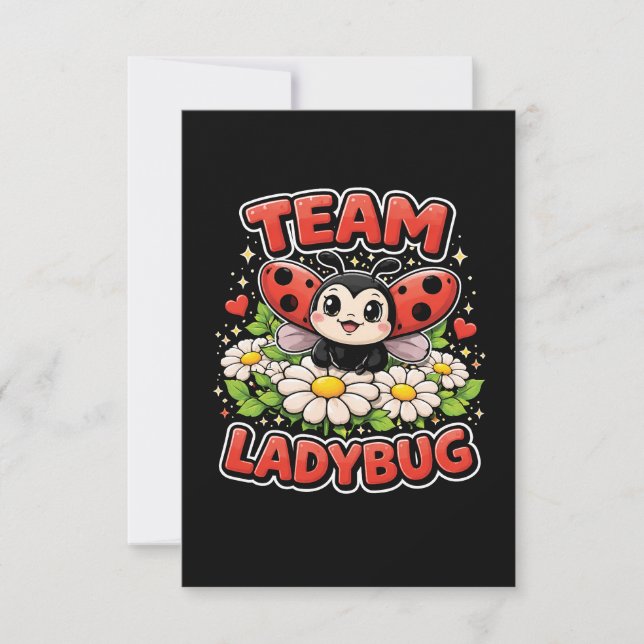 Cartão De Agradecimento Team Ladybug (Frente)