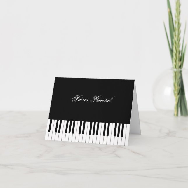 Cartão De Agradecimento Teclado Piano de Músico Personalizado Elegante (Frente)