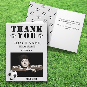 Cartão De Agradecimento Técnico de Foto de Esportes de Futebol 