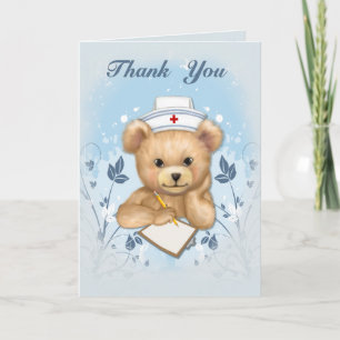Cartão De Agradecimento Teddybear Nurse Thank You