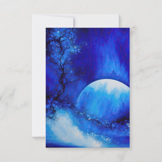 CARTÃO DE AGRADECIMENTO TEM SIDO UMA LUA AZUL (Frente)