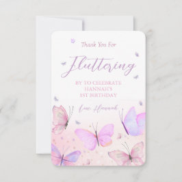 Cartão de Agradecimento Tema Borboleta