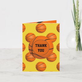 Cartão De Agradecimento Tema de basquete do Partido Esportivo Obrigado