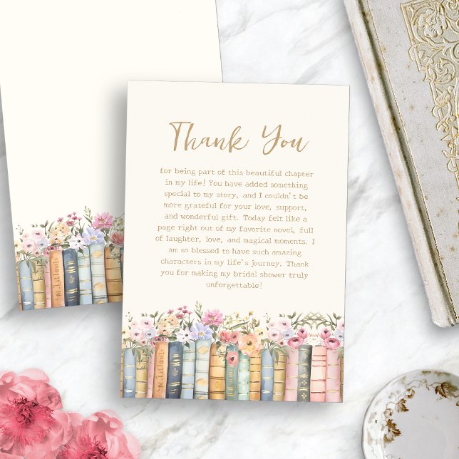 Cartão de Agradecimento Tema de Livro (Book Theme Thank You Card
)
