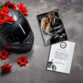 Cartão De Agradecimento Tema de Motocicleta de Casual Biker Moderno