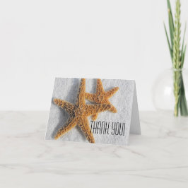 Cartão De Agradecimento Tema de Oceano de Praia de Starfish Sand