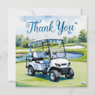Cartão De Agradecimento Tema do Chá de fraldas de Golfe