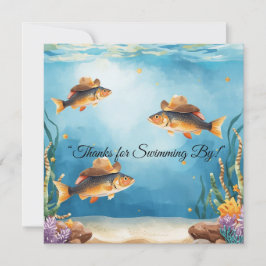 Cartão de Agradecimento Temático Fish Party Texas
