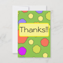 Cartão De Agradecimento Temático "Retro Funky" 60/70