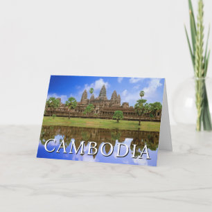 Cartão De Agradecimento Templo Angkor Wat   Kampuchea, Camboja Obrigado