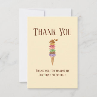 Cartão De Agradecimento Tenha um Aniversário Doce