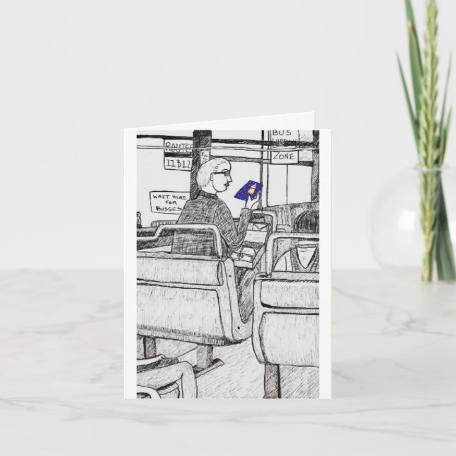 Cartão De Agradecimento Tenha Um Ônibus Seguro 🚌 Carona (Frente)