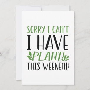 Cartão De Agradecimento Tenho Plantas Neste Fim De Semana