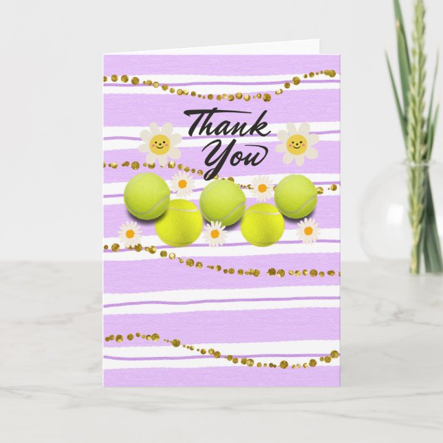 Cartão De Agradecimento Tênis com obrigado branco de margarida (Frente)