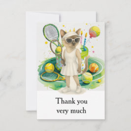 Cartão De Agradecimento Tênis temático para amantes de gatos siameses