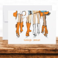 Tennessee Damas Cowboy Boots Orange Fashion Name